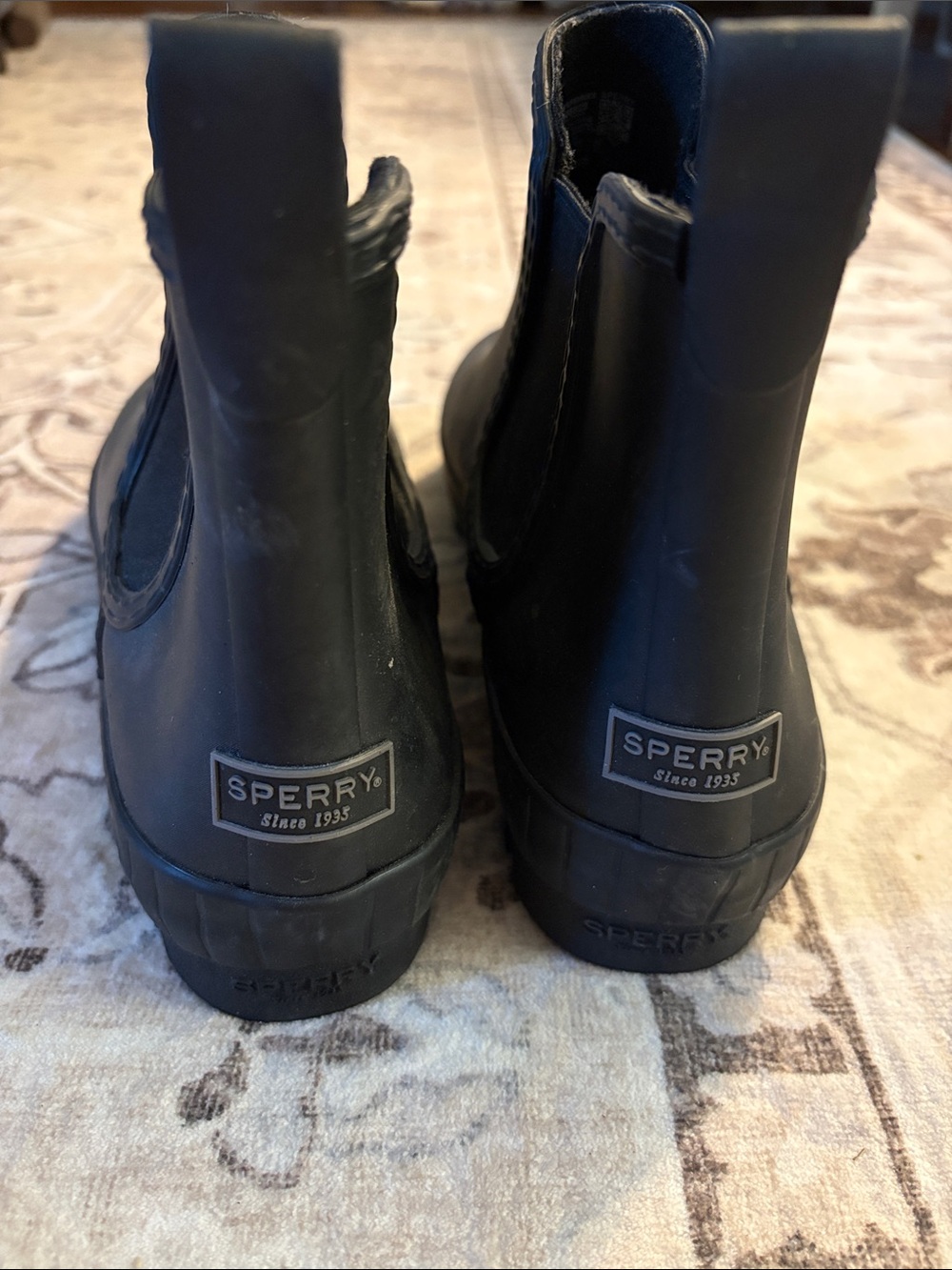 Sperry rain boot Black Rubber Chelsea Rain boot